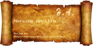 Herczeg Ancilla névjegykártya